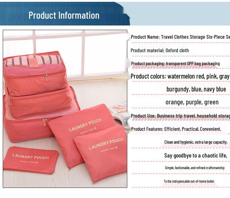 8-teiliges Reise-Organizer-Set: Tragbare Aufbewahrung für Kleidung, Schuhe und Unterwäsche