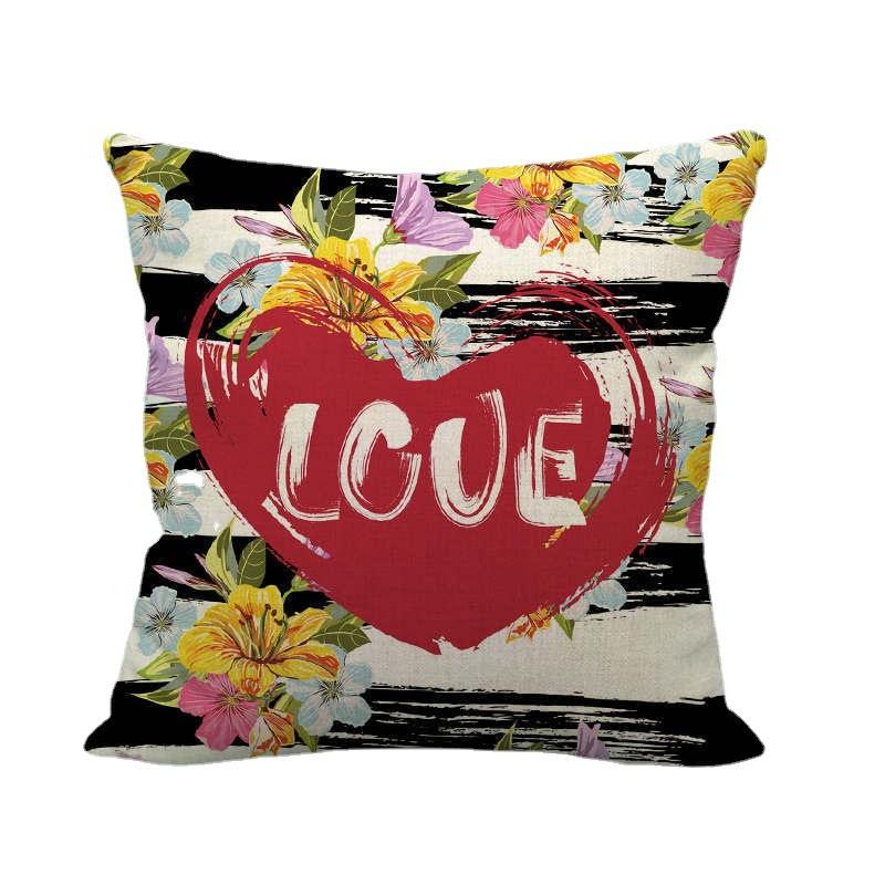Simple Wave, Star and Rose Pattern Digital Printing Short Plush Pillow Covers for Car Sofa Office Cushion Cover Home Goods