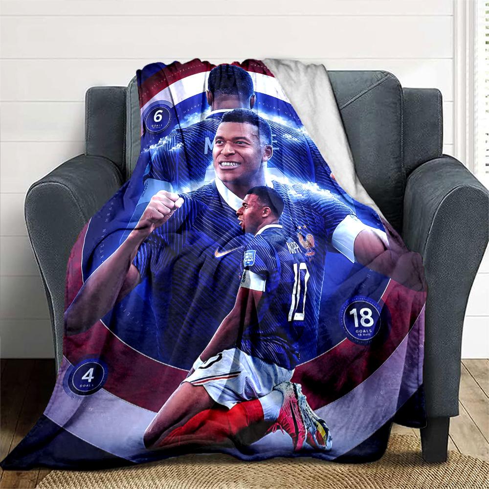 1pc Mbappe10 Blanket, Gift, for Men and Women, Soft Blanket, Good for Sofa Bed Couch Travel, Lightweight Flannel Blanket