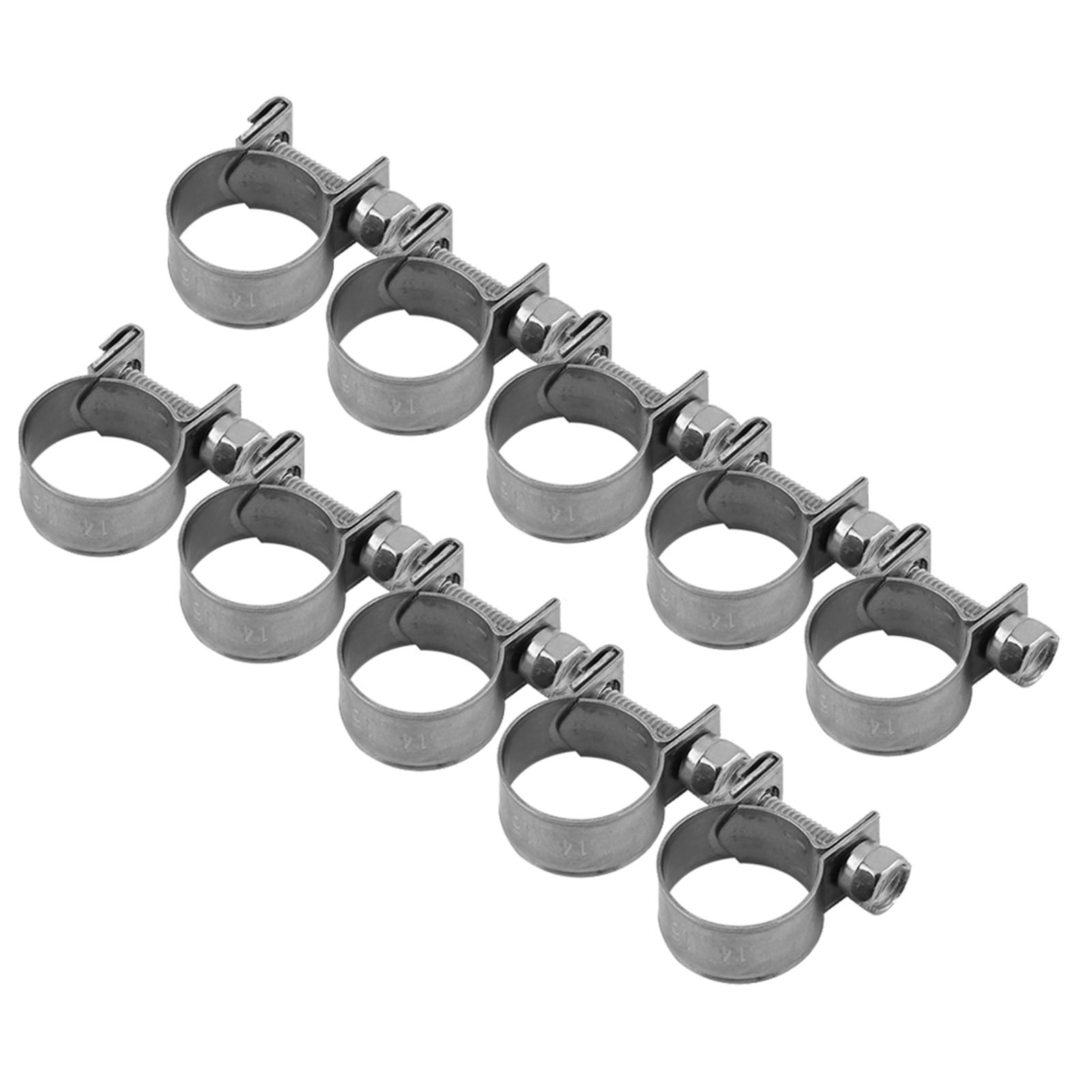 10 Stück Edelstahl Mini Kraftstoffleitungsrohr Schlauchschelle Klemme 6mm20mm Optionale Größe