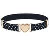 Elastic Stretch Adjustable Heart Belt Dresses Waist Belt Elastic Belts Girls