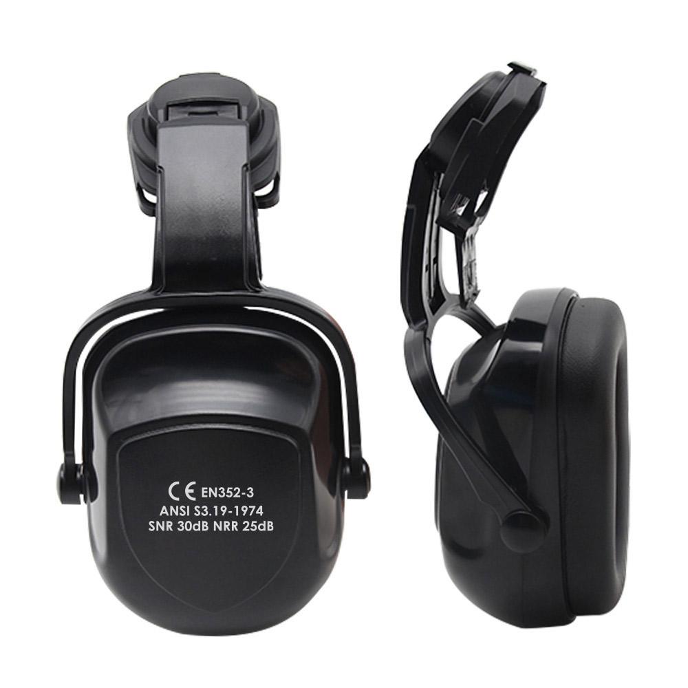 

CE Hanging Type Earmuffs for Hard Hat Construction Railway Noise-proof Ear Protector Mine Traffic Working Ear Muff for Helmet чорний