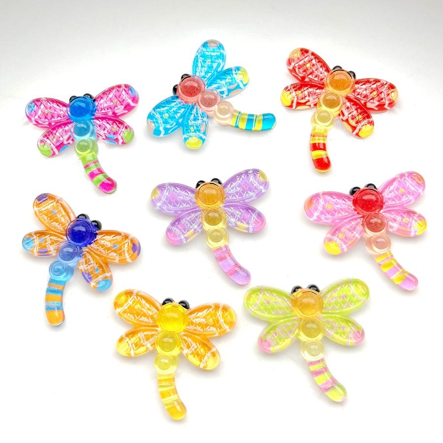 

10 pieces of mixed dragonfly shaped flat back Rhinestone suitable for jewelry making DIY various decorations різнокольоровий
