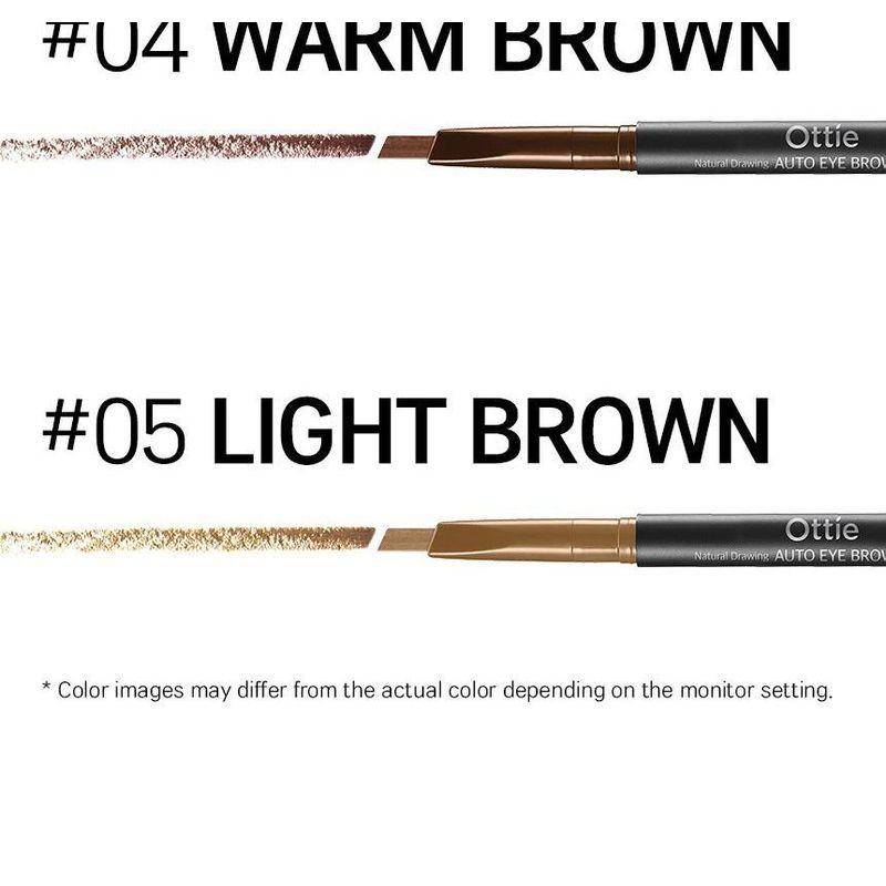 Ottie - Natural Drawing Auto Eye Brow Pencil - 5 Colors