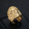 Heiß verkaufter Ring Vintage Edelstahl Poliert Gold Plated YS Porträt Herrenring