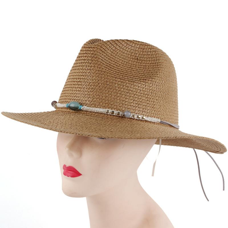 Multi-color Optional Simple Fashion Spring and Summer Women Panama Straw Hat Gentleman's Top Hat Travel Visor