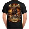 T-Shirt 2026 Sturgis Motorcycle Rally Wild and Free No Harley
