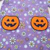 Girls Autumn Crew Neck Girls Dress Halloween Patch Long Sleeve Skirt