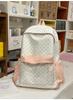 Schoolbag Sakura Milk Fu Polka Dot Weaving Korean Low Saturation Gentle Sense Campus Commuter Versatile Backpack