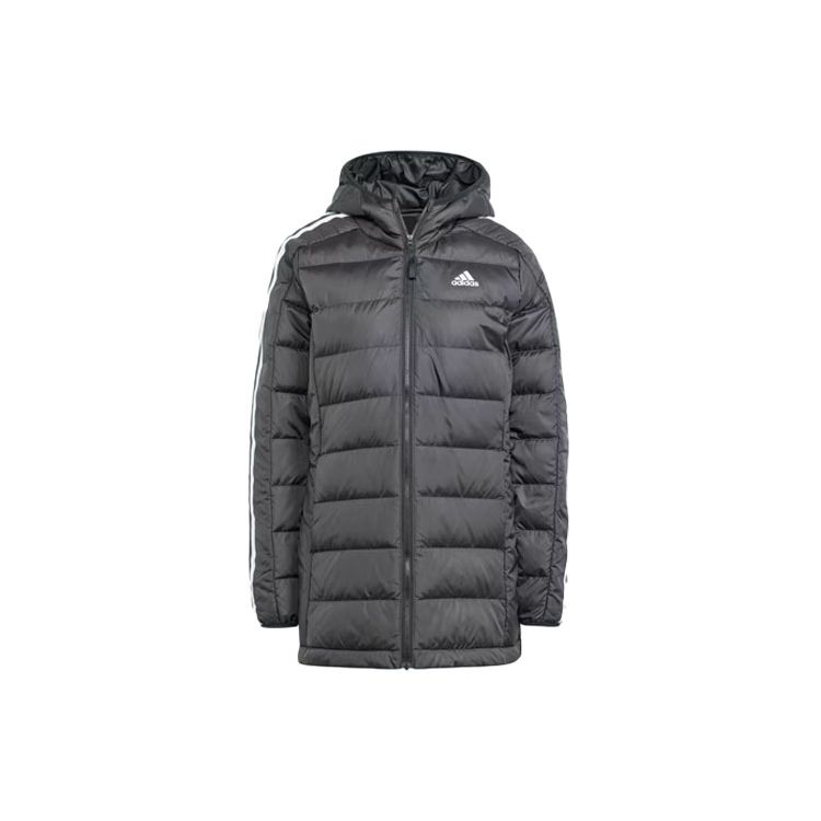 

Adidas Essentials 3-Stripes Light Down Hooded Parka Women Outerwear Black HZ4428 S