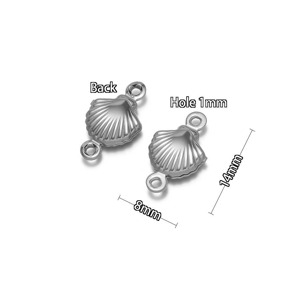 20Pcs Stainles Steel Hollow Ocean Pendants Sea Shells Lobster Starfish Charms DIY Necklace Marine Animal Pendant Jewelry Making