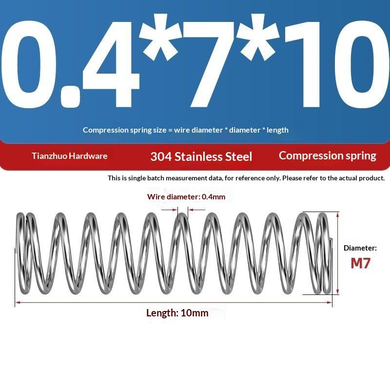 Spring Steel Pressure Return Spring Assortment 0.3/0.4mm Wire Dia 5-20mm Length for Hobbyist Craft Making Projects