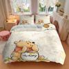 3pcs Winnie the Pooh Hunny Jar Quilt Cover Set - Soft and Cozy Bedroom, Guest Room and Dorm Decorative Bedding 3-Piece Set 1 Quilt Cover + 2 Pill