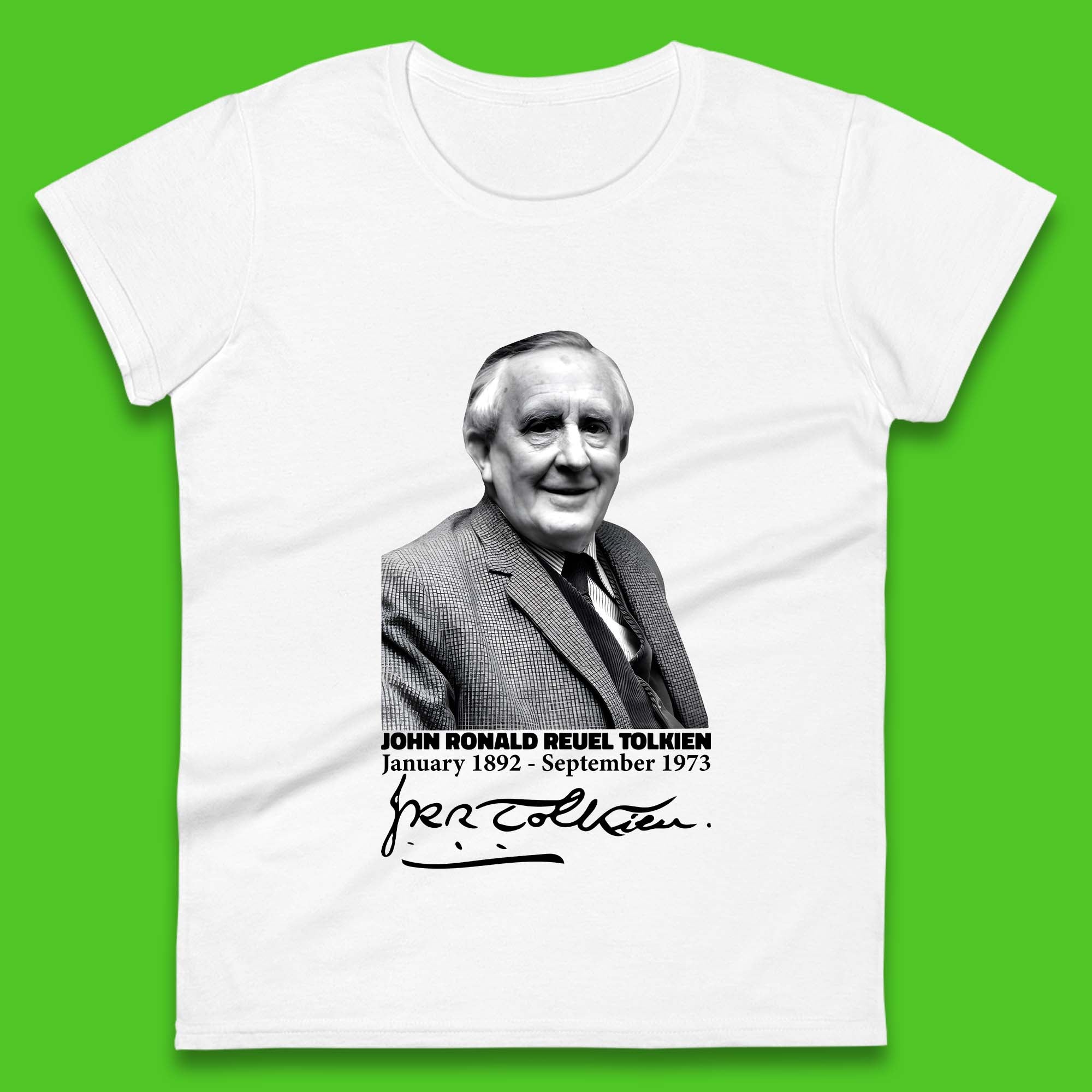 

John Ronald Reuel Tolkien Signature Womens T-Shirt Mens Tops Tees Unisex 4XL