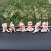 Multicolor Resin Sculpture Little Yoga Girl Home Decorative Ornaments Figurines Miniature Crafts Gifts Car Console Decoration