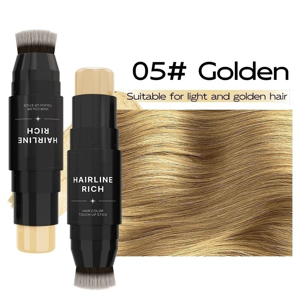 2 In 1 Hairline Concealer Pen Waterproof Temporary Hair Color Pen  for Coverage Hair Roots