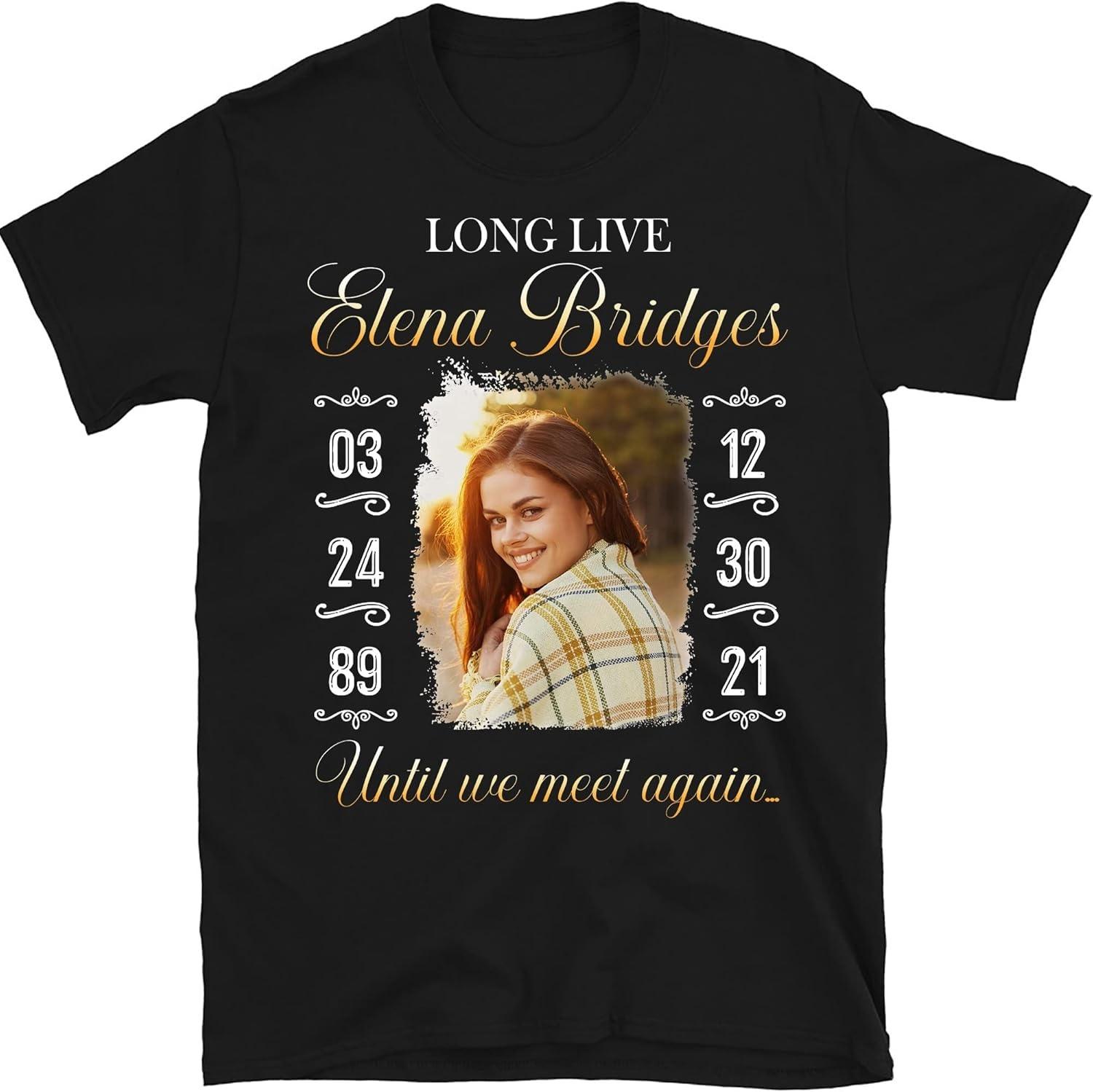 in Loving Memory, Custom Photo Memorial T-Shirt, Funeral Shirt for Women, Sympathy Tee for Family, Grieving Memorial Gift Multicolored S чёрный