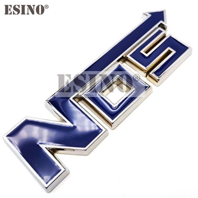 Car Styling Universal 3D Metal Chrome Zinc Alloy Emblem NOS Nitrogen Car Body Badge Sticker Decal Auto Accessory