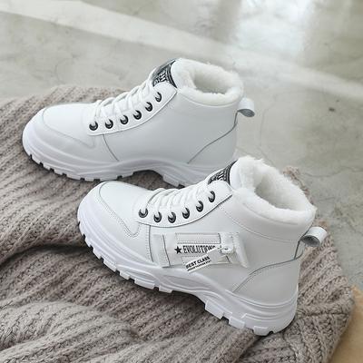 0 Cotton Shoes Women's Winter Velvet New Student Versatile Warm High-top Martin Boots Cotton Shoes Winter Shoes