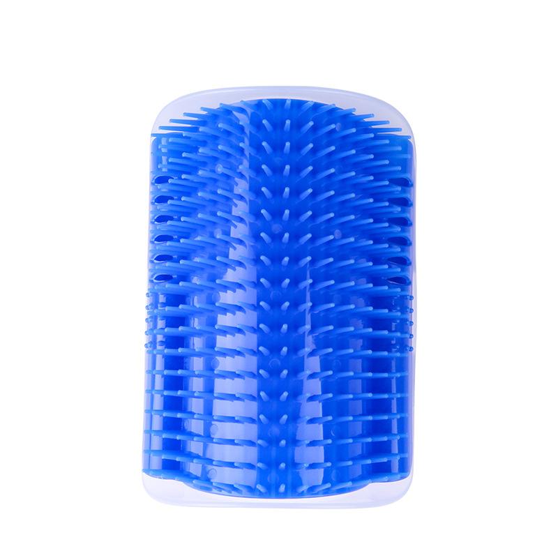 

Новые кошки Настенная угловая чесалка Щетка Расческа для питомца Царапающие щетинки Массажер-арка Аксессуары для самогруминга синий