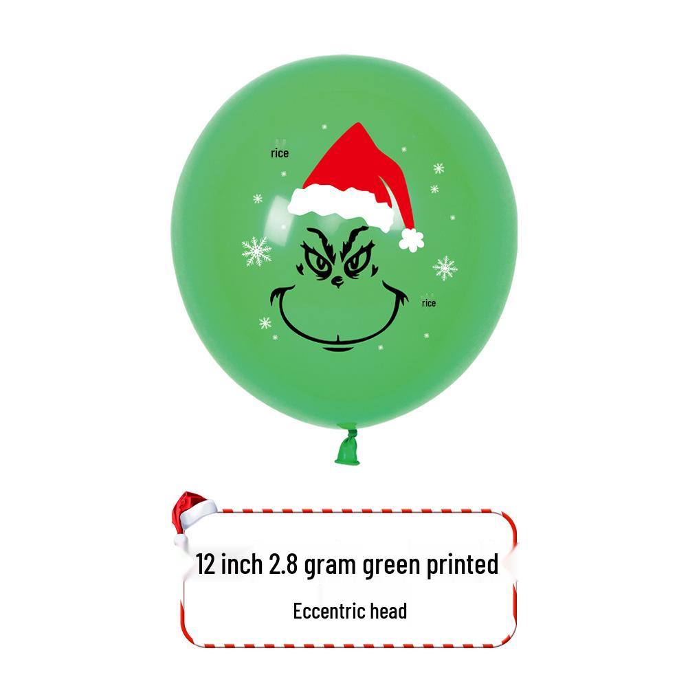 Set of 50 Christmas 12-Inch Latex Balloons: Santa & Tree Design for Party Decor