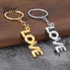 Durable Key Ring LOVE Keychain for Backpacks Alloy Letter Car Handbag Charm Pendant Holder Pendant Romantic Valentine’s Day Gift