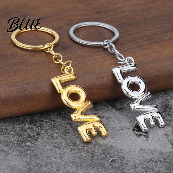 Durable Key Ring LOVE Keychain for Backpacks Alloy Letter Car Handbag Charm Pendant Holder Pendant Romantic Valentine’s Day Gift
