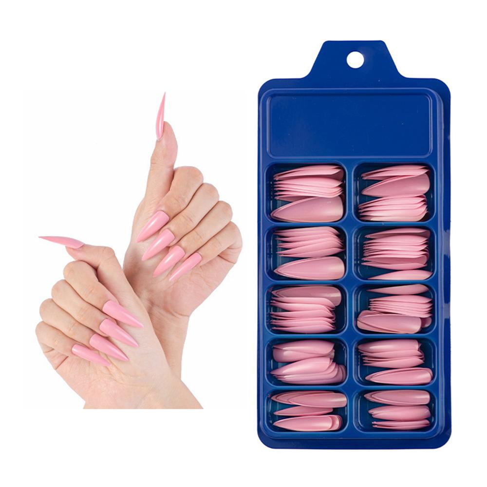 24/100Pcs Candy Color False Nail Tips Full Cover Matte Acrylic Ballerina Fake Nails Tip DIY Beauty Manicure Extension Tools