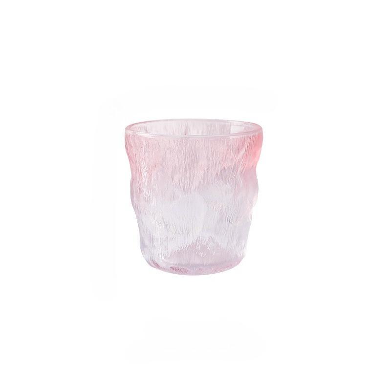 

Розовая чашка из глазурованного стекла Высококлассная чашка для кофе и завтрака Высокий уровень внешнего вида Домашняя чашка для молока Подарок для вашей жены Стеклянная чашка Кофейная кружка 1pcs