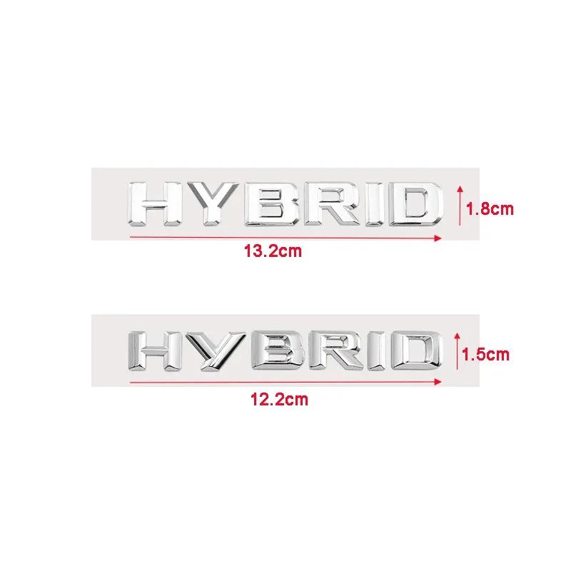 3D ABS Hybrid Letters Logo Badge Sticker Car Rear Trunk Emblem Decal High-Quality Automotive Exterior Accessories