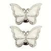 Set Of 2 Butterfly-Shaped Door Handles Hooks Suitable For Cabinets Drawers Wardrobes Bedside Tables Dressing Tables Easy And Convenient Installation