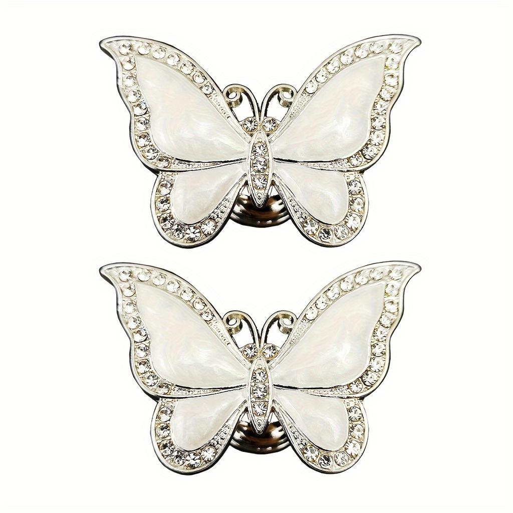 Set Of 2 Butterfly-Shaped Door Handles Hooks Suitable For Cabinets Drawers Wardrobes Bedside Tables Dressing Tables Easy And Convenient Installation