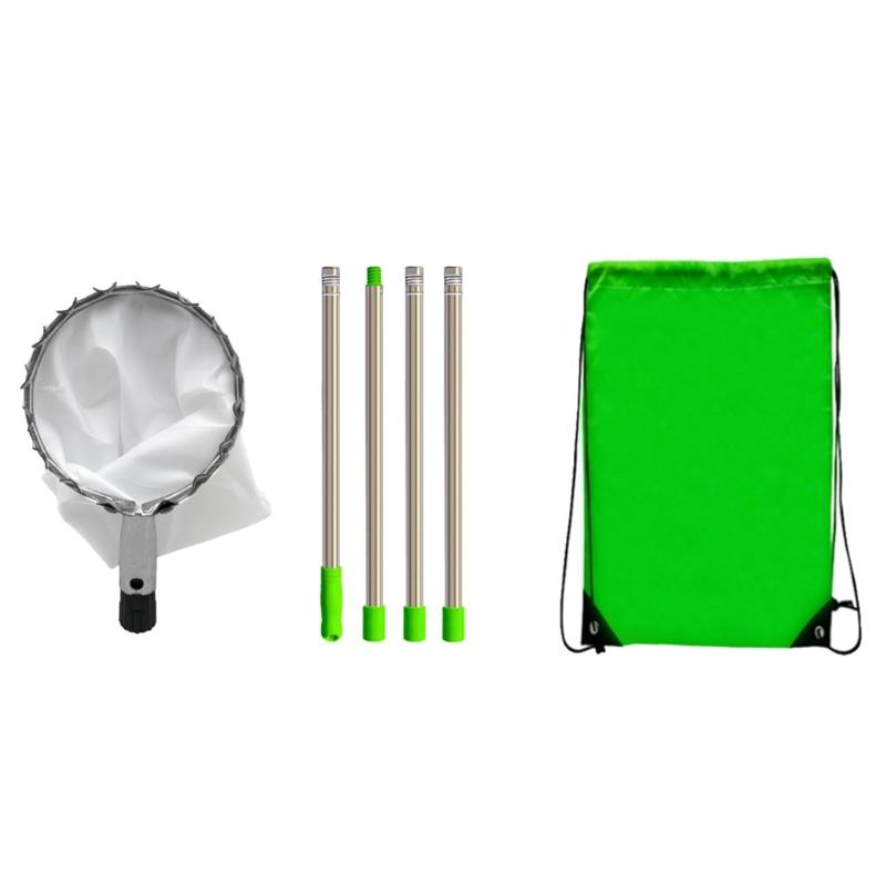 Ergonomic Orchard Fruit Harvester Extendable Poles Stainless Steel Fruit Pickers For Apples Lemon Pear Collection