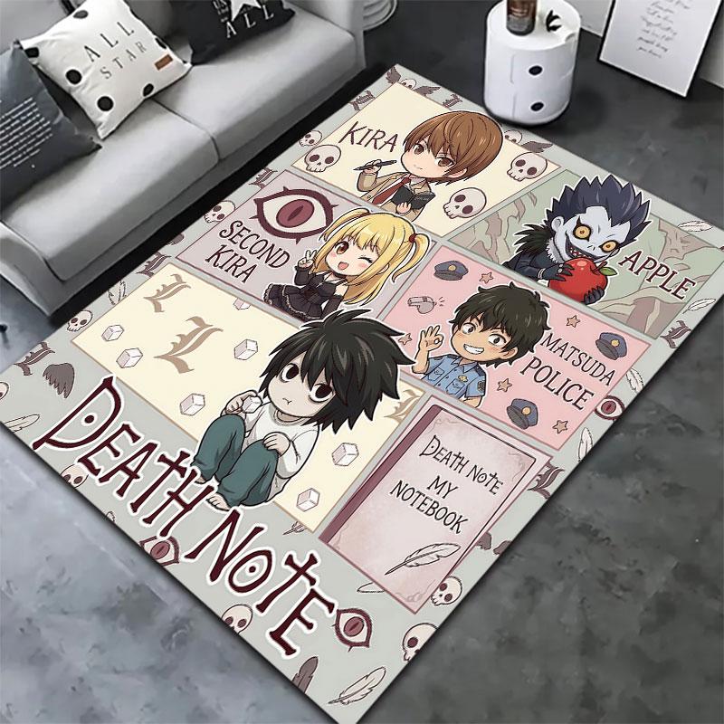 Tappeto Tappeto Death Note Per Soggiorno Camera Da Letto Casa Divano Decorazione Bambini Gioco Tappetino Antiscivolo