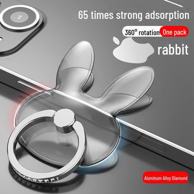 Diamond-Studded 360° Rotating Ultra-Thin Phone Ring Holder with Strong Adhesive for Universal Support
