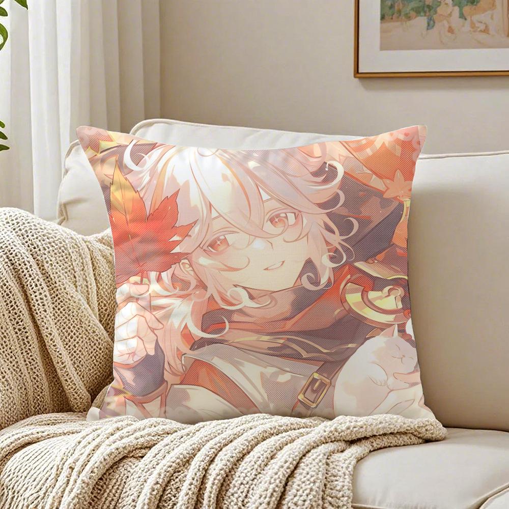 K-Kazuha Cushion Cover Pillowcase Anti-Dustmite Living Room Sofa Decor Cushion Room