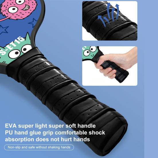 Copii Pickleball Paddle Cartoon Print Fibră de sticlă Ușoară Copii Pickleball Rachetă Pickleball Accesorii Cadou de aniversare