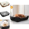 Cozy Fluffy Large Pet Dog Cat Bed For Ultimate Comfort And Warmth With Soft Mat