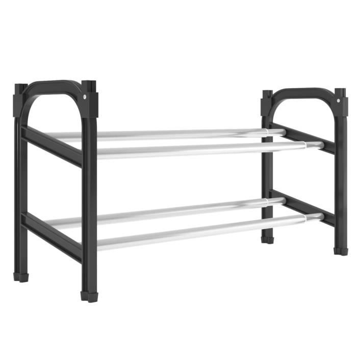 VidaXL Meuble à chaussures extensible avec 2 étagères 119x24x37 cm 344369
