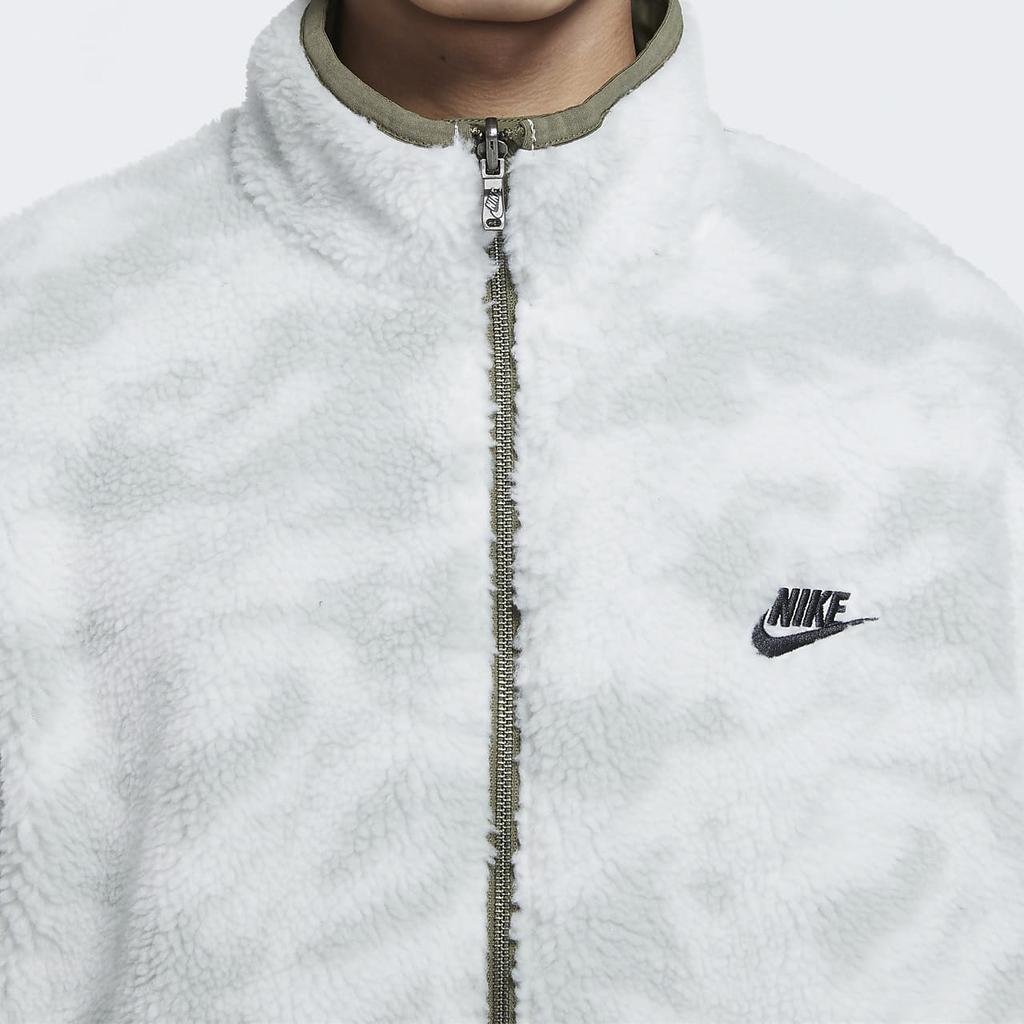 Nike Pánská oboustranná zimní bunda Club Fleece Plus Středně olivová/Černá Streetwear DQ4885-222