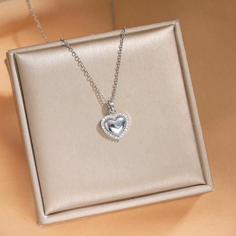 Light Luxury Copper-Inlaid Diamond Necklace for Women – Exquisite INS-Style Clavicle Chain