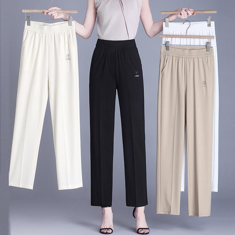 Summer Straight Pants for Women Clothes Plus Size Casual High Waist Woman Trousers