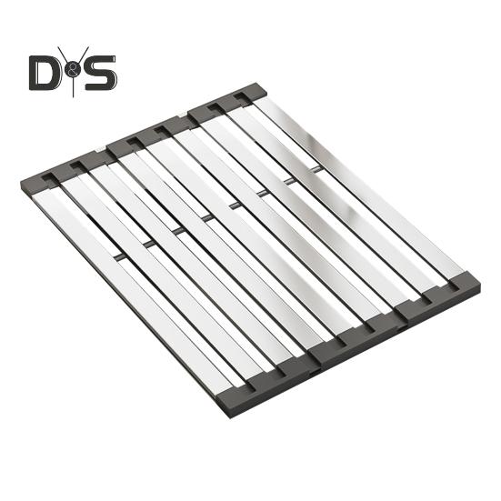 

Складная сушилка для посуды, органайзер для раковины из нержавеющей стали, для фруктов, овощей, экономящая место кухонная сушилка для инструментов 40cm