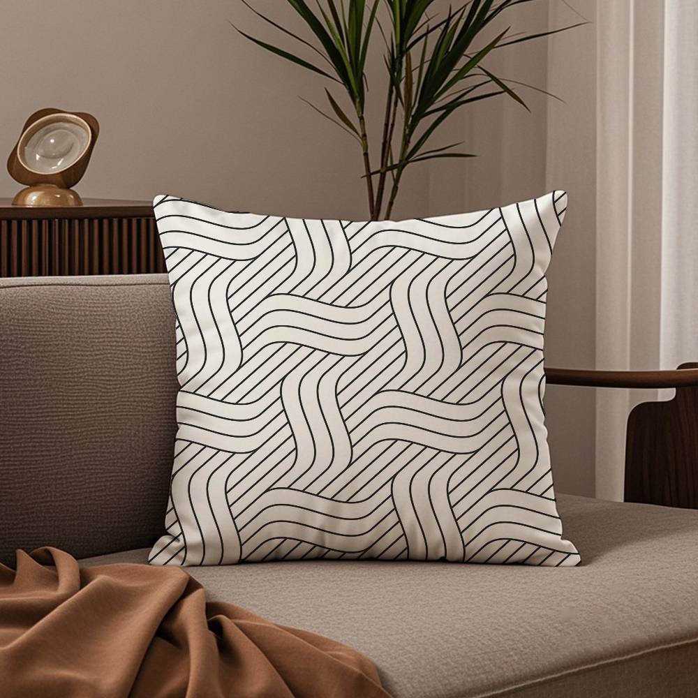 Modern Reduced Geometry Pillow Case Pattern Printing Pillowcase Living Room Sofa Cushion Cover Bedroom Room Decor