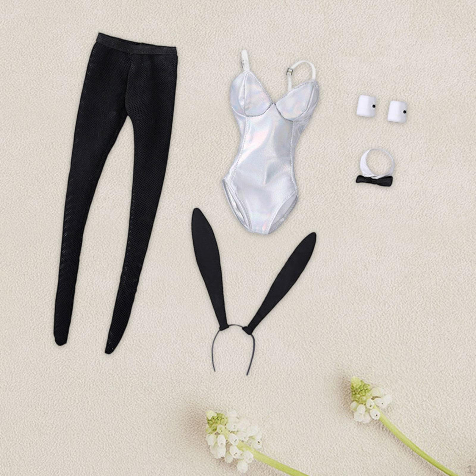 

Костюм для косплея девушки-кролика в масштабе 1/6, аниме-наряды для ролей, повседневные боди для 12-дюймовой женщины