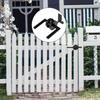 Heavy Duty Double Sided Swinging Gate Latch Black Self Locking Includes Screws Wrench Wood Fence Garden Backyard