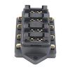 KILIGEN Universal Car Truck Vehicle 4 Way Line Car Medium Blade Fuse Box Block Holder Black 10pcs Blade Fuses (3A/5A/7.5A/10A/15A/20A/25A/30A/35A