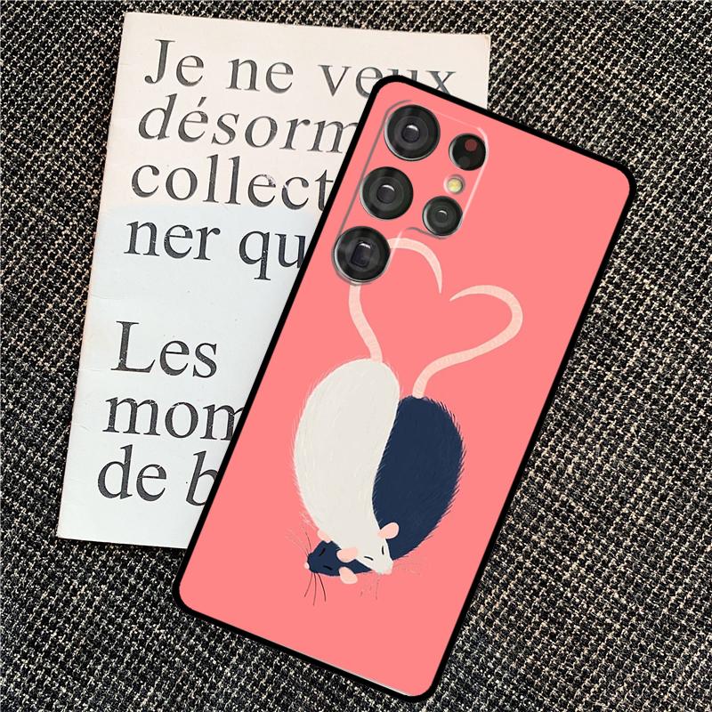 Mouse Rat For Samsung Galaxy S24 S23 Ultra S22 S20 S21 FE S8 S9 S10 Note 10 Plus 20 Ultra Phone Case