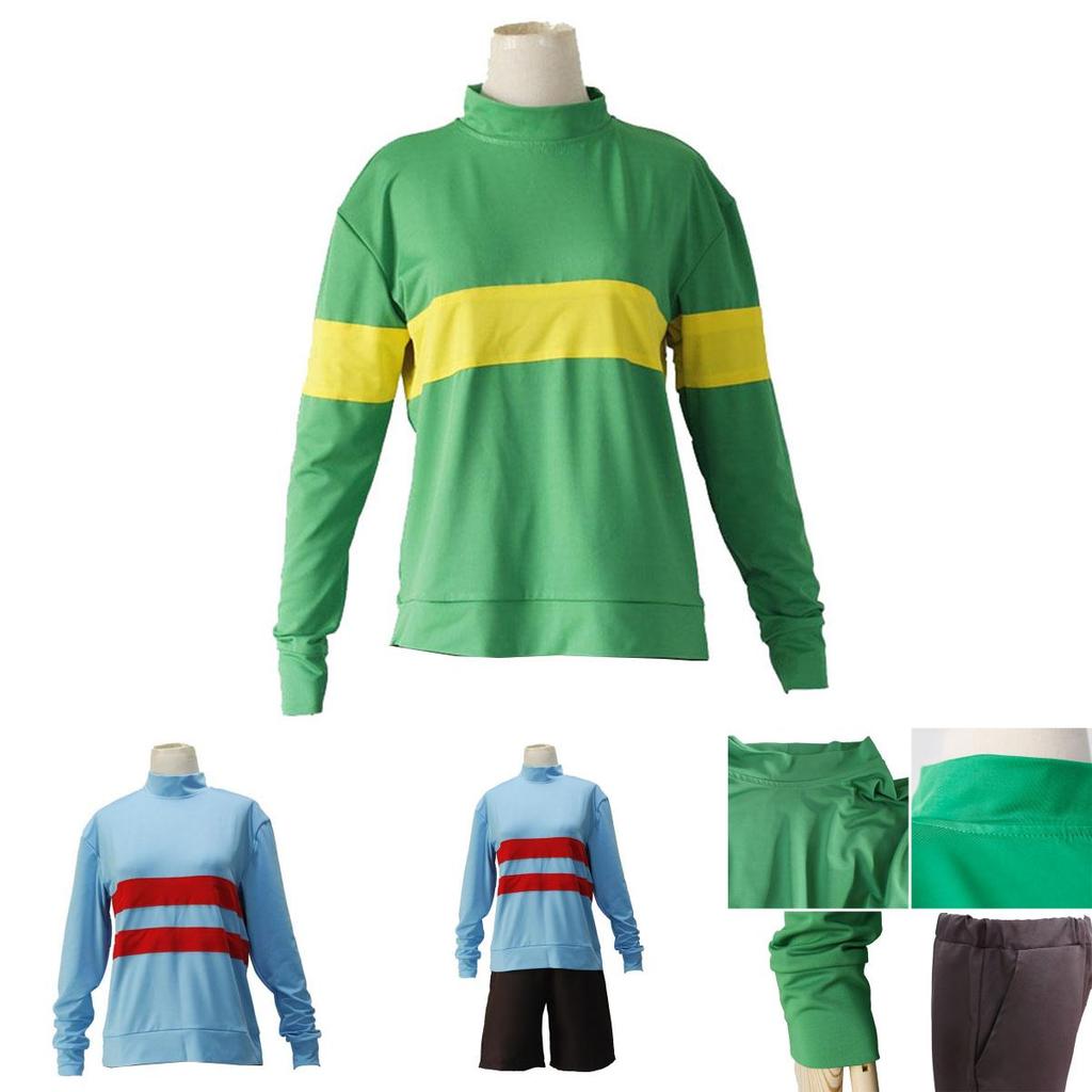Disfraz de Alta Calidad de Frisk Chara de Undertale con Material de Spandex Transpirable
