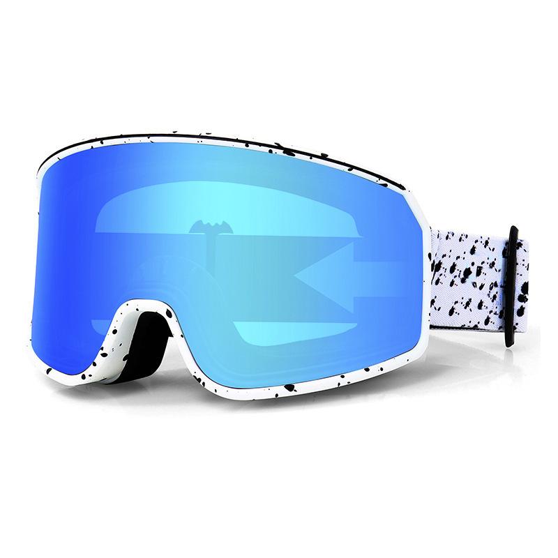 New outdoor sports ski goggles, windproof and anti-fog, large lens, high-definition, mountaineering and snow equipment ski glasses